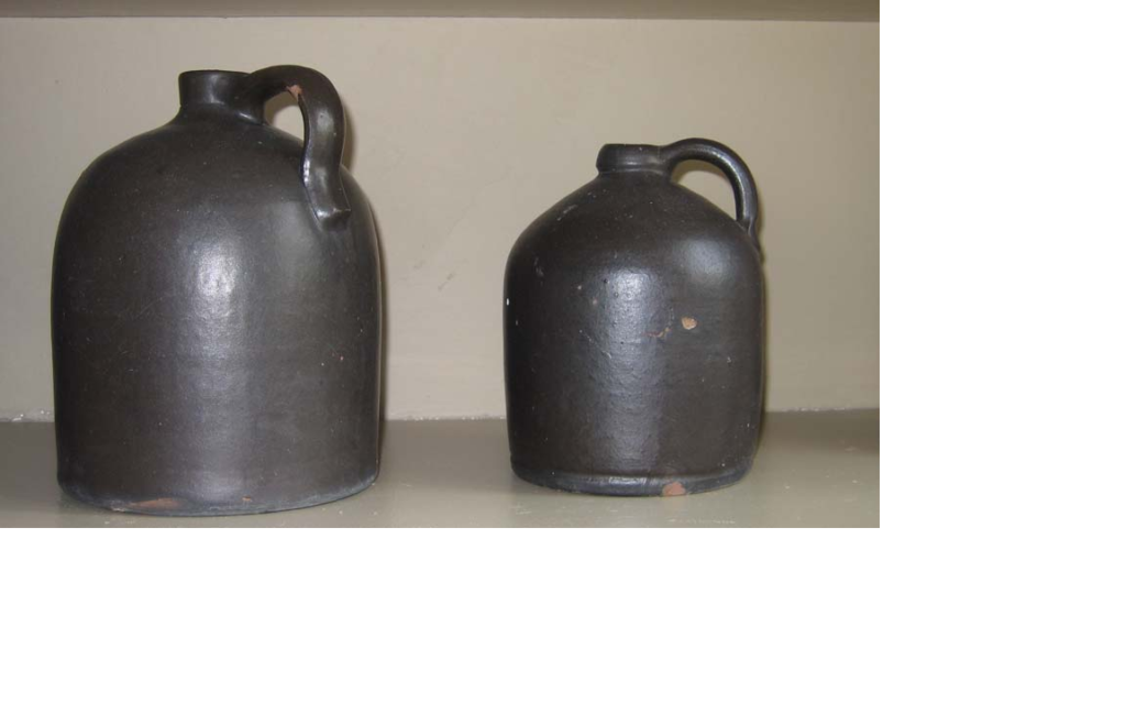 2 pottery  jugs