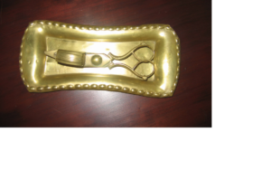 Brass candle snuffer and tray