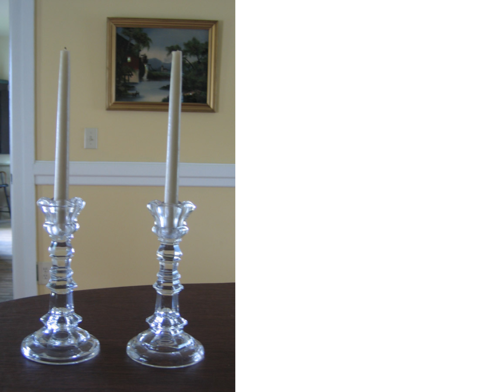 Flintglass candlesticks